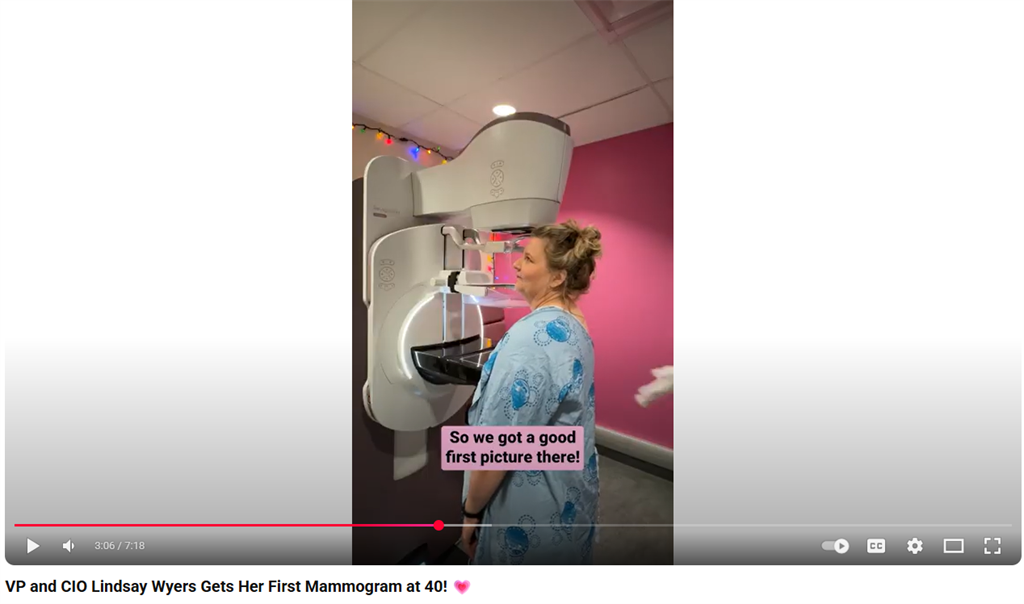 Mammogram video screenshot
